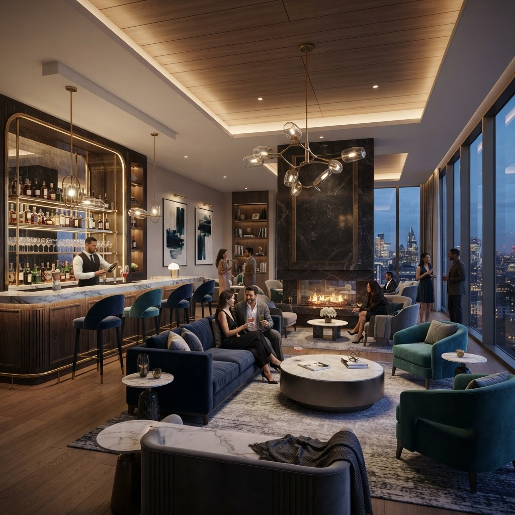 Exclusive resident clubhouse lounge